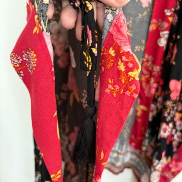 Knox Rose Romantic Boho Witchy Floral Duster Kimono Cover UP SZ XL/XXL - Picture 8 of 16